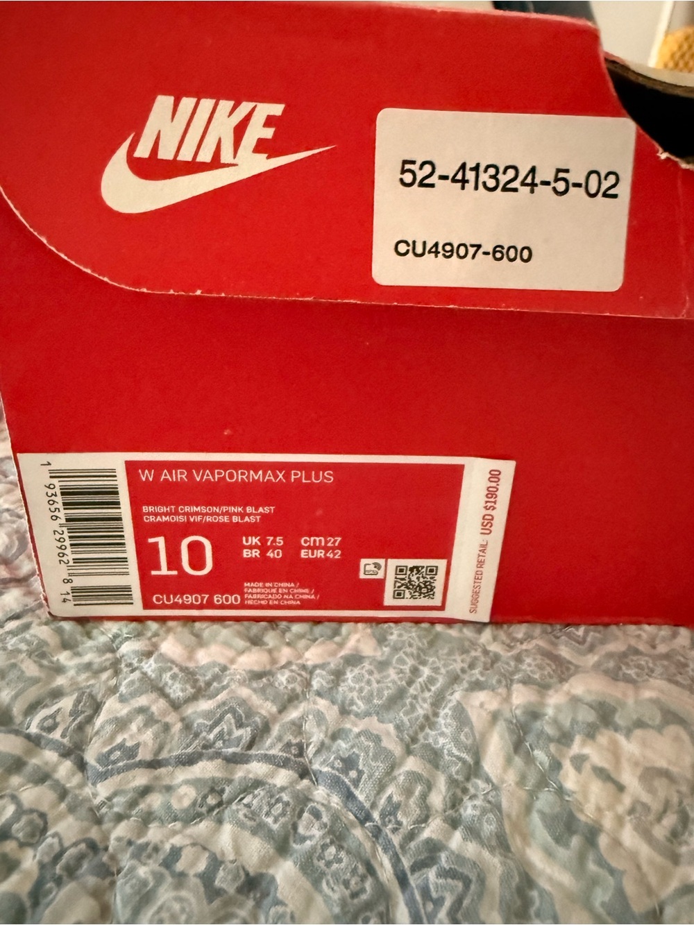 Women’s Nike Vapormax Athletic Shoes - Bright Pink with Purple Accents Size 10 - Picture 2 of 6